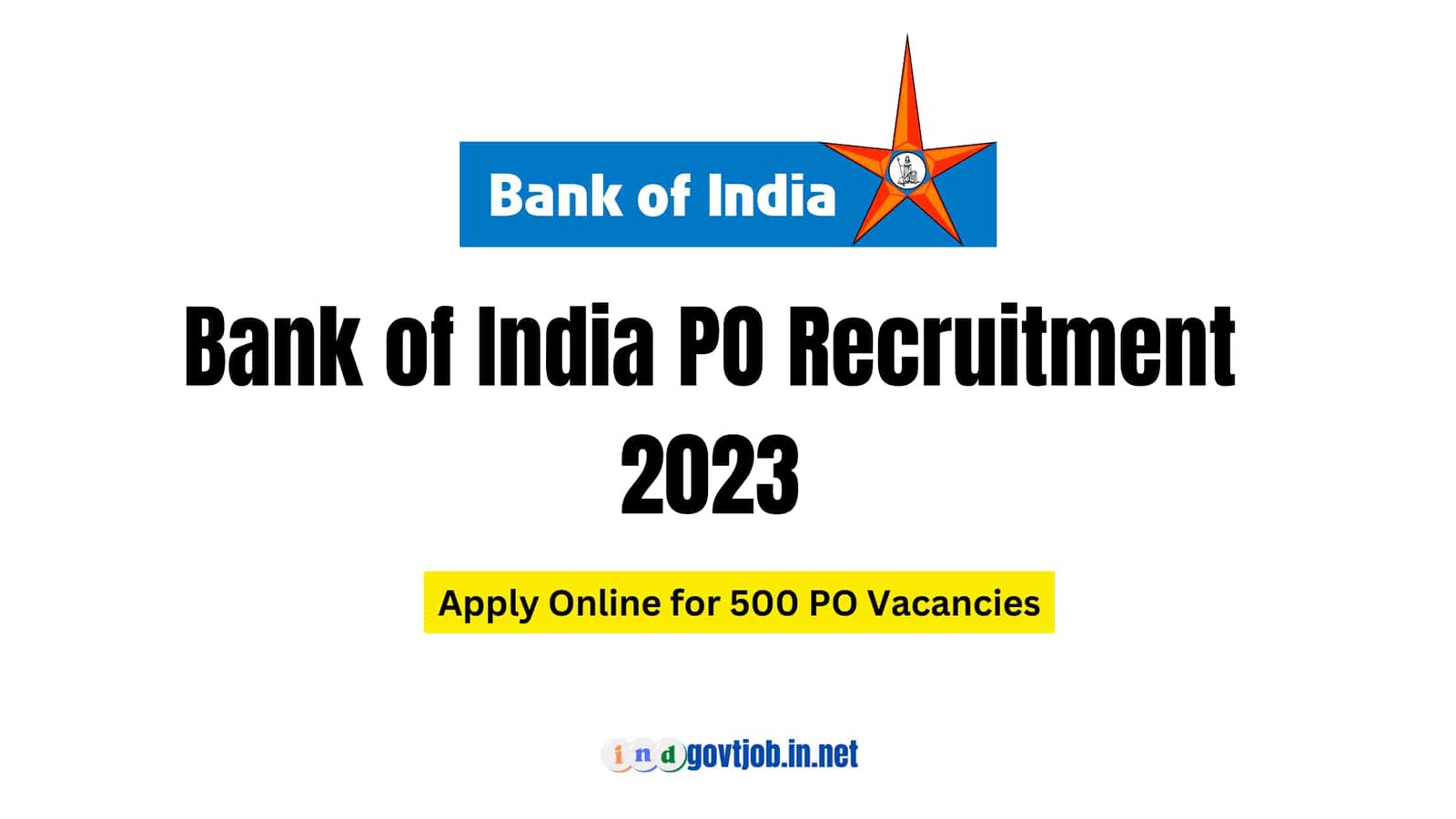 bank of india po recruitment 2023